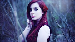 Nature woman brown eyes redheads