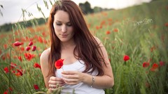 Nature woman brunettes marie simon