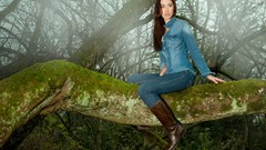 Nature woman brunettes models