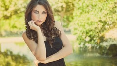 Nature woman brunettes models lucie Lucie Morais