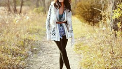 Nature woman brunettes pantyhose models