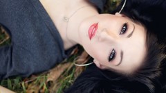 Nature woman brunettes piercings models girls in nature