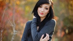 Nature woman brunettes piercings Sam Erdal