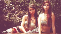 Nature woman brunettes redheads