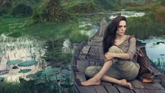 Nature woman Celebrity Angelina Jolie brunettes fashion 