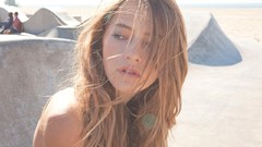 Nature woman concrete Beaches urban blondes long hair models 