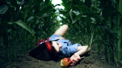 Nature woman corn vintage