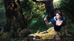 Nature woman deer sparrow Actress annie leibovitz snow-white 