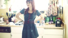 Nature woman dress kitchen redheads portraits