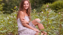 Nature woman dress sitting models