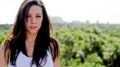 Nature woman faces brunettes