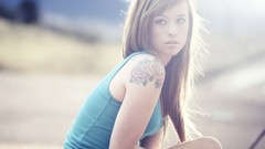 Nature woman faces brunettes models