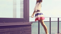 Nature woman glasses hats brunettes models girls with glasses