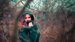 Nature woman hood redheads