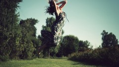 Nature woman jumping Zara Jay