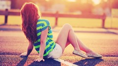 Nature woman legs models redheads