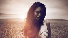 Nature woman meadows Ludovic Taillandier