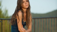 Nature woman outdoors brunettes dressed Lily C