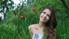Nature woman outdoors smiling