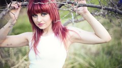 Nature woman shirts tattoos redheads portraits