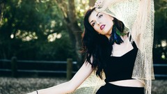 Nature woman spirit golden green eyes black hair