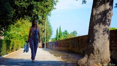 Nature woman walk brunettes