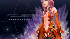 Navel gloves pink hair long hair anime girls guilty crown bare 