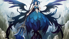 Navel harpy blue dress
