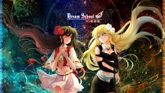 Navel red eyes blondes skirts long hair anime girls blue eyes 