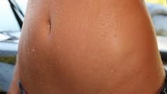 Navel Shorts wet legs brunettes models hips boobs Kari Sweets