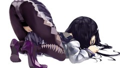 Navel stockings skirts anime girls blue eyes mahou shoujo 