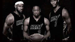 Nba chris bosh lebron james miami heat grayscale