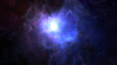 Nebulae lighting sun outer