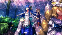 Nekomimi blue hair animal