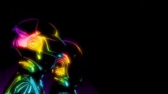 Neon daft punk electronic music artwork