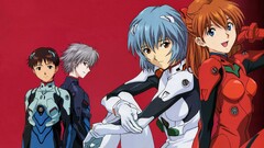 neon genesis evangelion ikari shinji ayanami rei Anime red