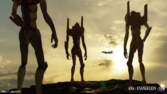 Neon genesis evangelion mecha EVA Unit 01 EVA Unit 02