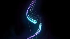Neon Lamp hands hand