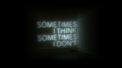 Neon lamp signs thinking