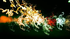 Neon lights waves abstract