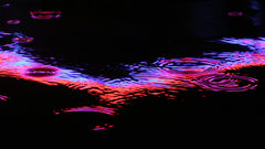 Neon rain drop abstract