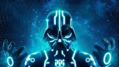Neon Tron Darth Vader science fiction