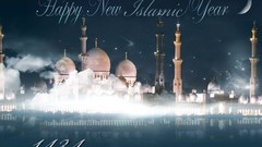 New year Arabic mosques