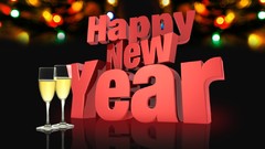 New year Champagne happy new year Greetings Card