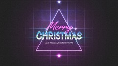 New year Christmas retro