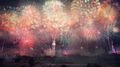 New year explosions fireworks bokeh urban Tweety