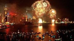 New Year fireworks hk