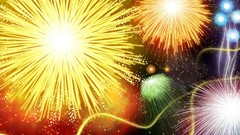 New year fireworks multicolor