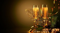 New year glasses Champagne