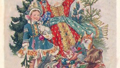 New year USSR 1954 postcards